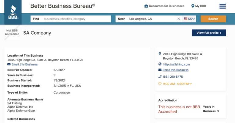 SA Co BBB profile